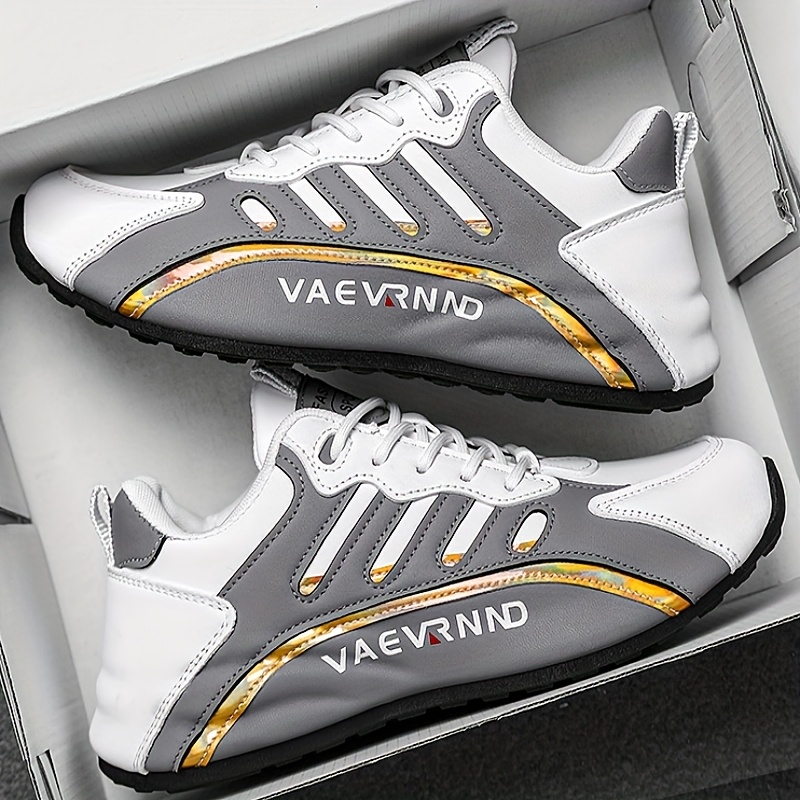 Men's Wide Size Low-Top Lace-Up Casual Sneakers
