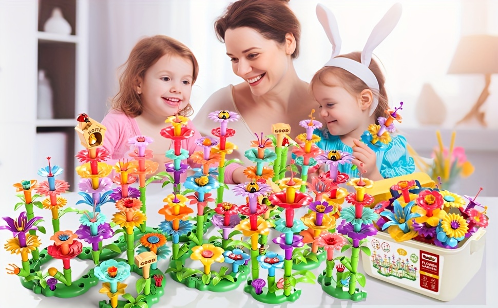 Kids Entertained Garden Toys Year Old Flower Garden Building Toys