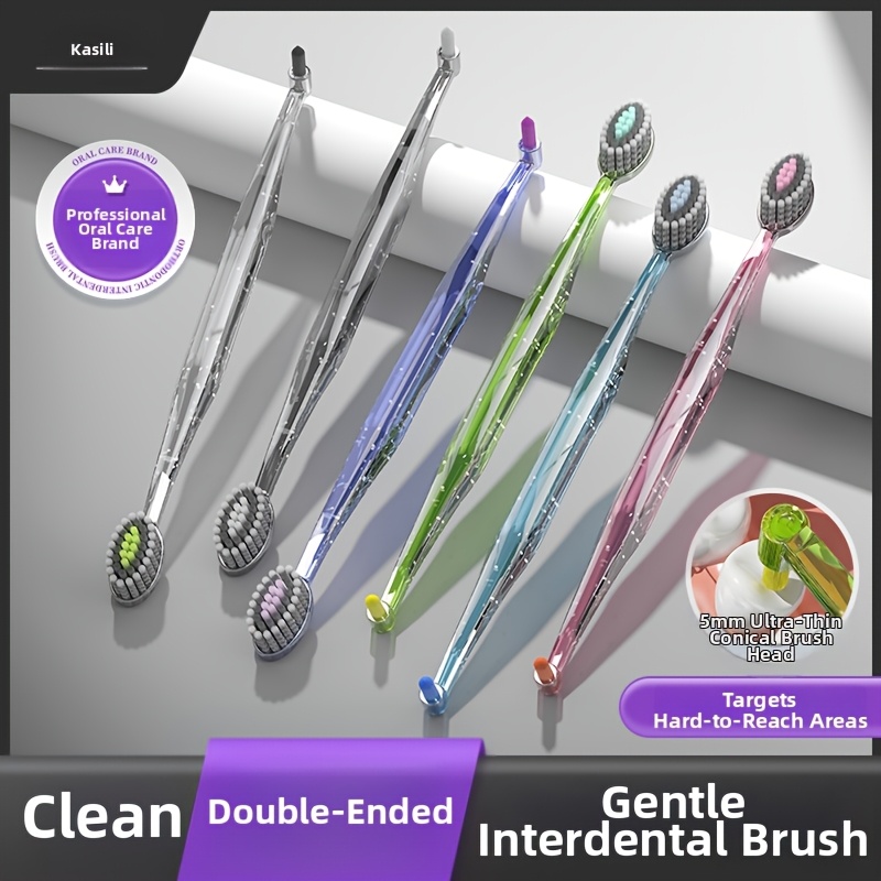 Kasili Dual-Headed Toothbrush with Soft Bristles for Wisdom Teeth