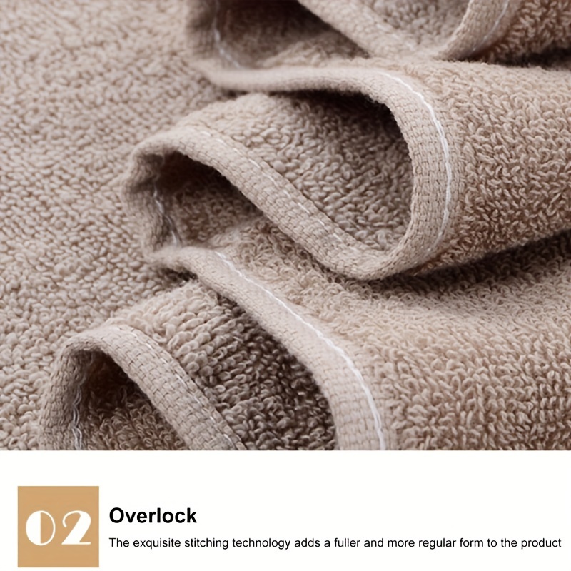 luxury oversized bath towel 600 gsm 100 spun   absorbent fast drying hotel   towel 28 x 56 inches blue khaki white   home or hotel use details 5