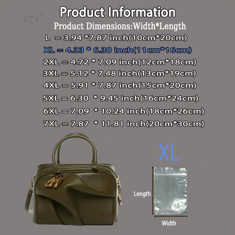 100 Transparent Self-Sealing Plastic Bags with Tight-Locked Edges