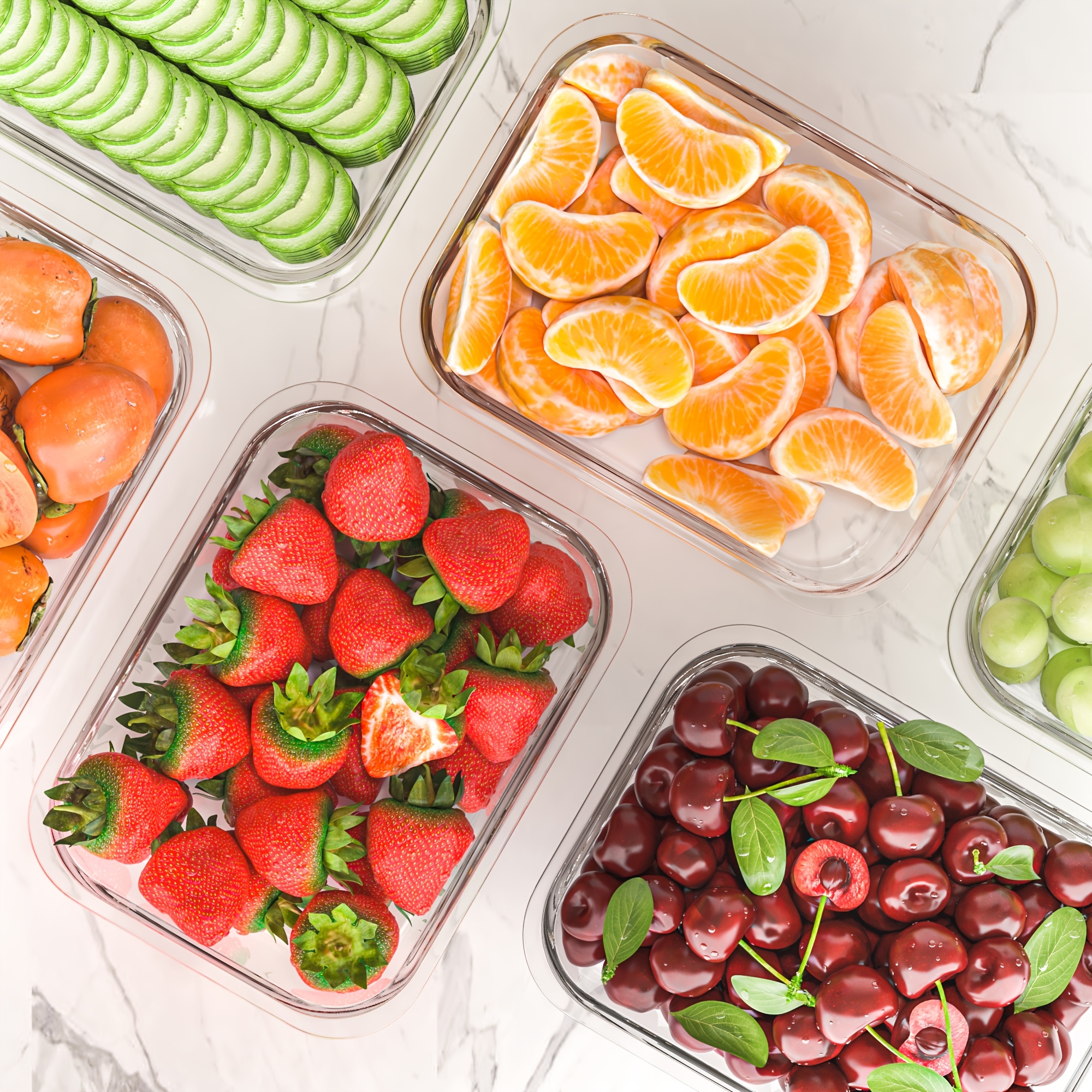 large capacity food grade glass preservation box set 8 10pcs reusable food storage box with lid suitable for microwave refrigerator heating freezing storage pre meal preparation storage container tupperware Product details 7