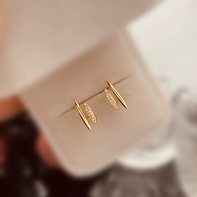 E-shop 1 Paar Mode Einfache Doppellagige Geometrische Ohrstecker Damen Trendy Temperament Elegante Geschenk