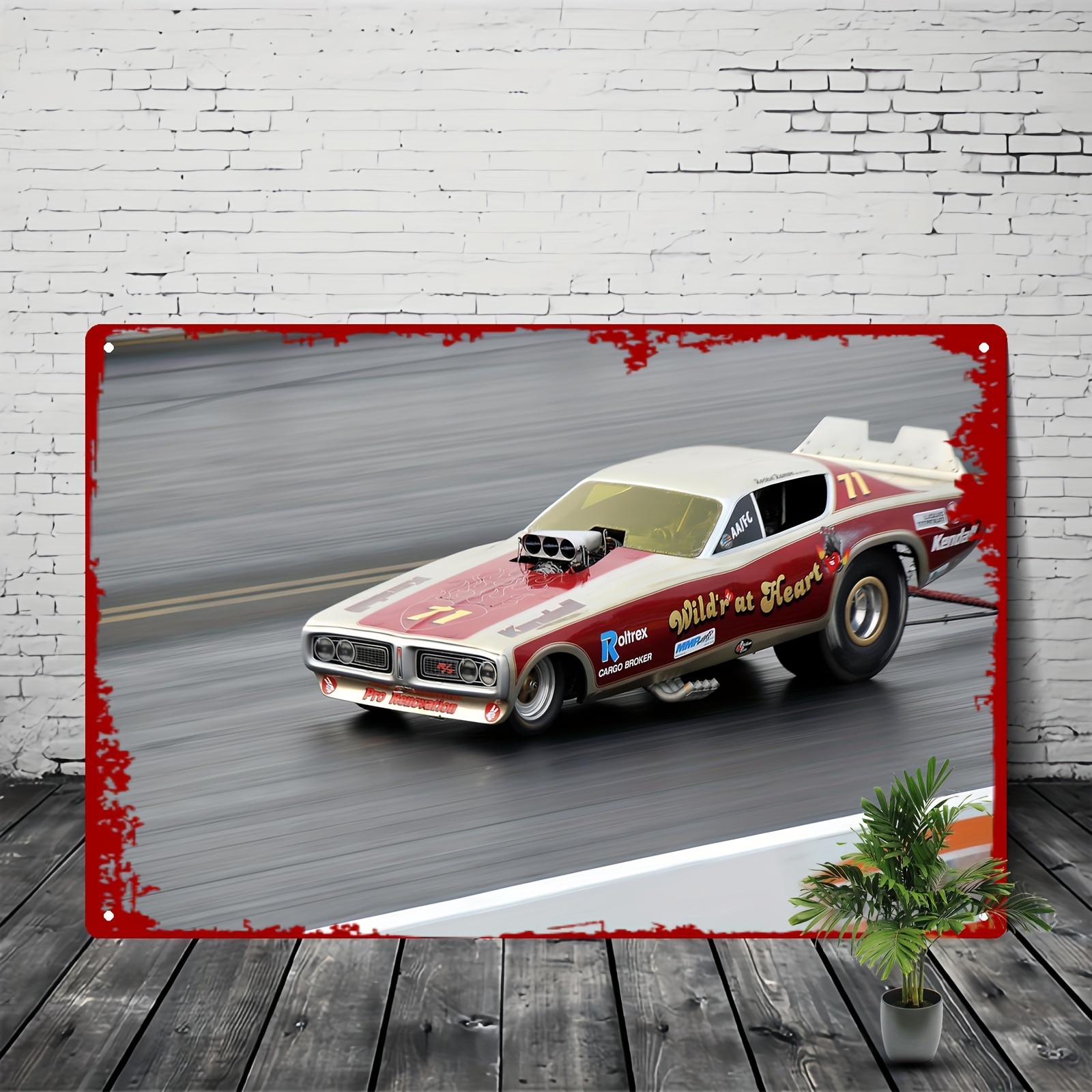

1pc Traditional Hanging Decorative , 8x12 Car Art, Multipurpose And Decor, No Needed