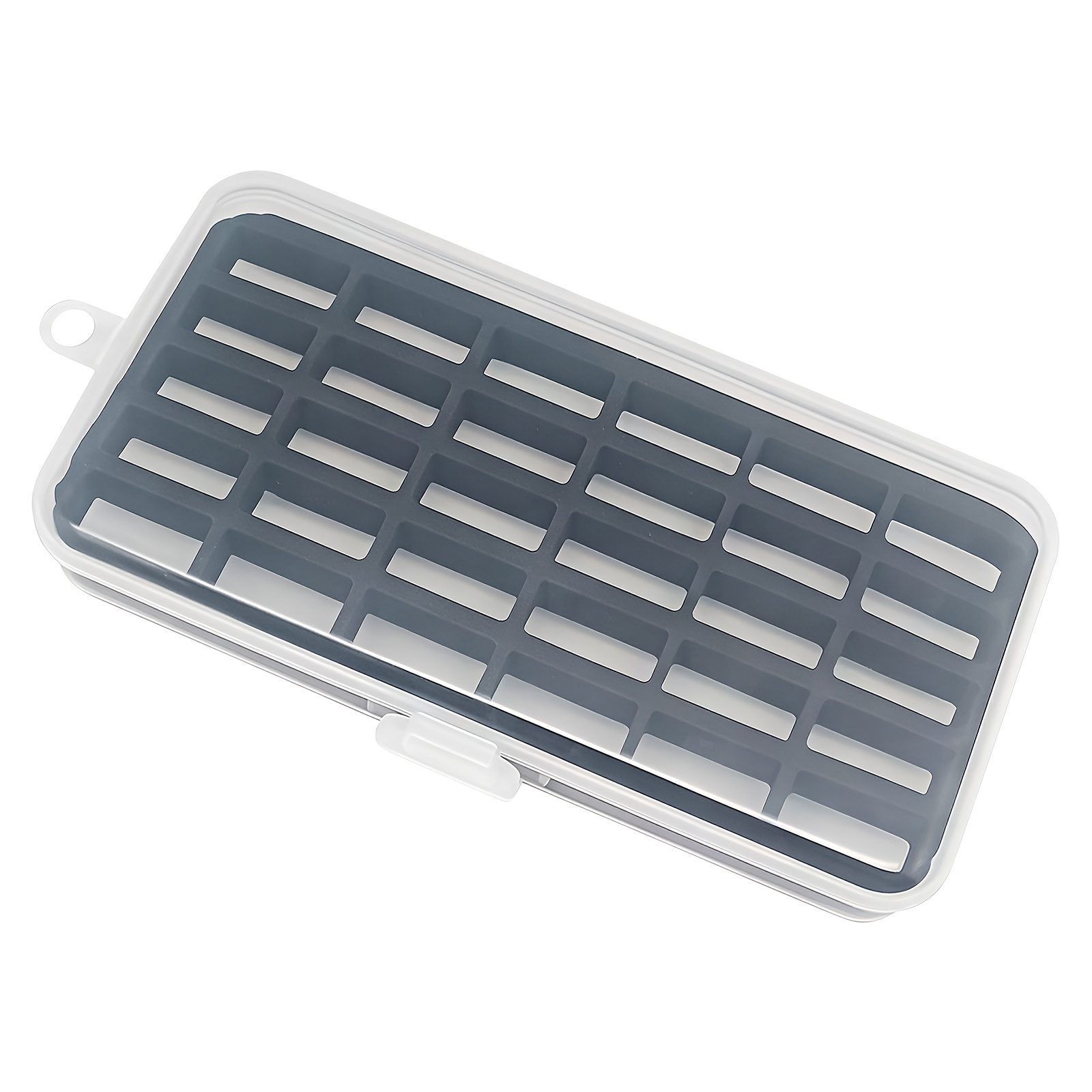 TEMU A Large Transparent Storage Box For Thick Black Plastic Foam, Designed To Hold 30 Medium-sized Spools, Suitable For Organizing And Storing Large