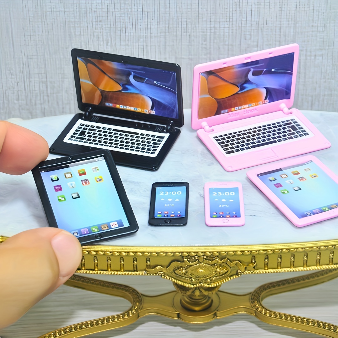 

1:6 Miniature Set - Metal Smartphone Tabletand Laptop