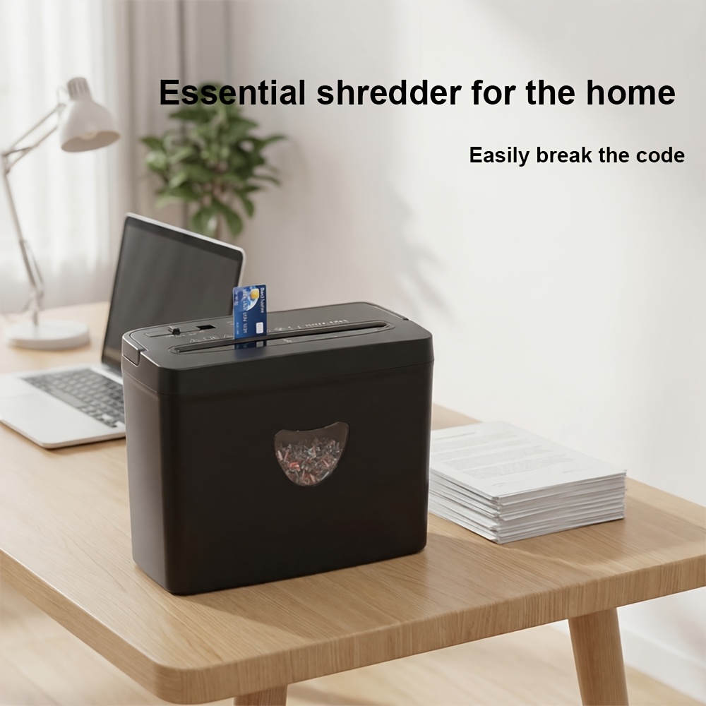 Compact -one : 5-sheet (p-4), Destroys Paper, Cards, | Quiet 72db, 9l Bin With Anti-jam | Ideal For Eu Home Office & Personal Use
