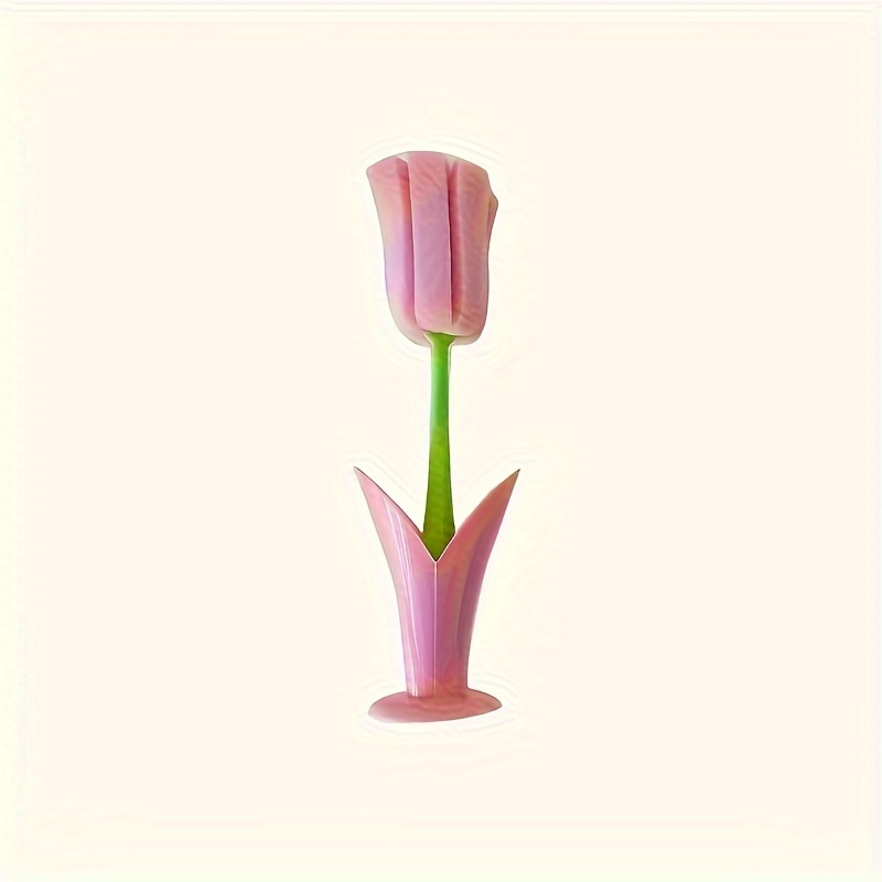 1pc Tulip Style Reusable Cup Brush With Detachable Sponge Head - Long Handle Bottle And Glass Cleaner, Plastic, Kitchen Use