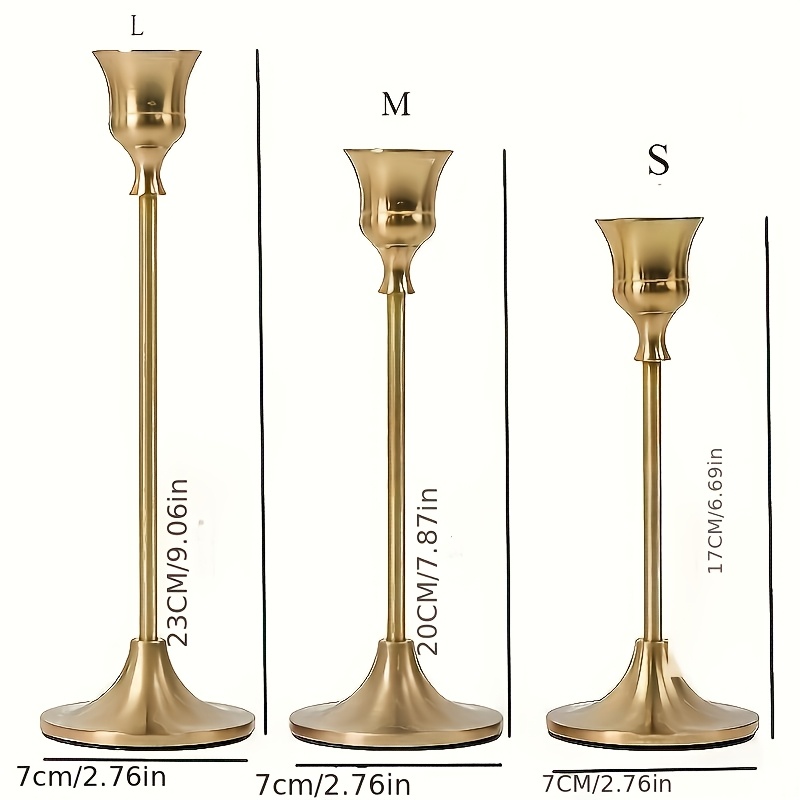 30pcs Elegant Golden Candlestick for Birthday and Wedding Decor