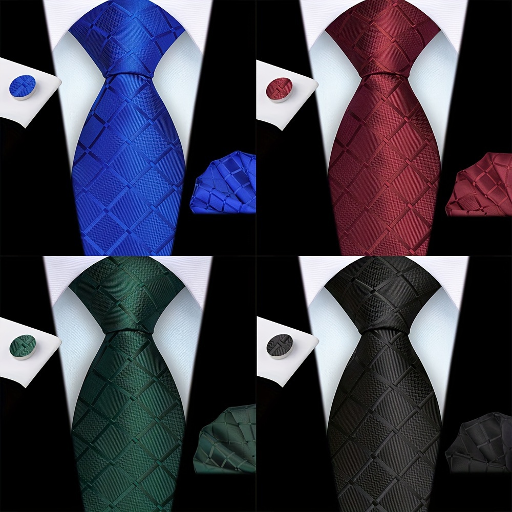 

Ricnais 3pcs Set: Tie, & Cufflinks - - Polyester For Weddings, Parties &