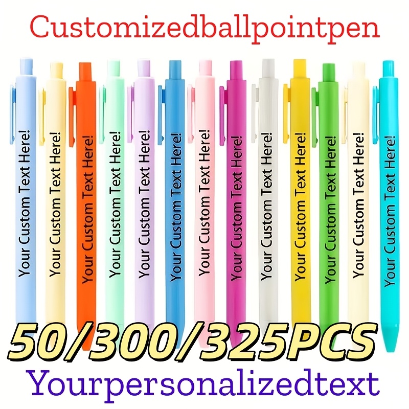 Macaron Color Retractable Custom Plastic Ballpoint Pens