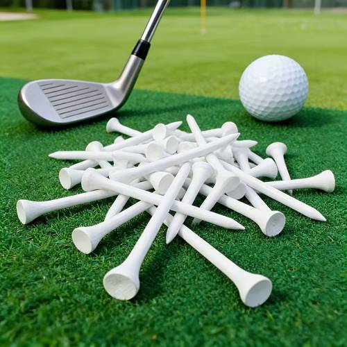 100 white wooden golf tees 3 1 8 durable smooth ideal for golf enhancement traditional golf tees smooth texture wooden tee design