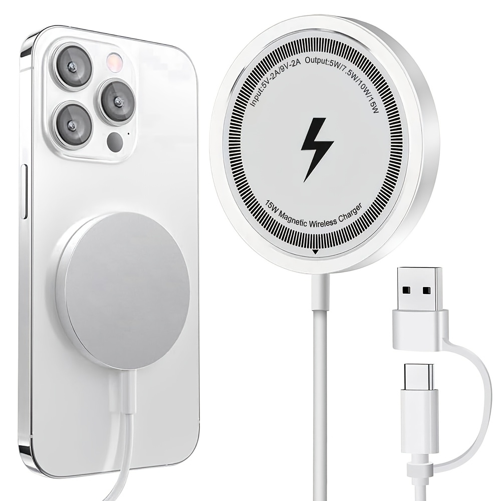 15w magnetyczna ładowarka bezprzewodowa dla   iphone 17 16 15 14 13 12 11 pro max 13 mini   ładowanie indukcyjne na etui tylnym