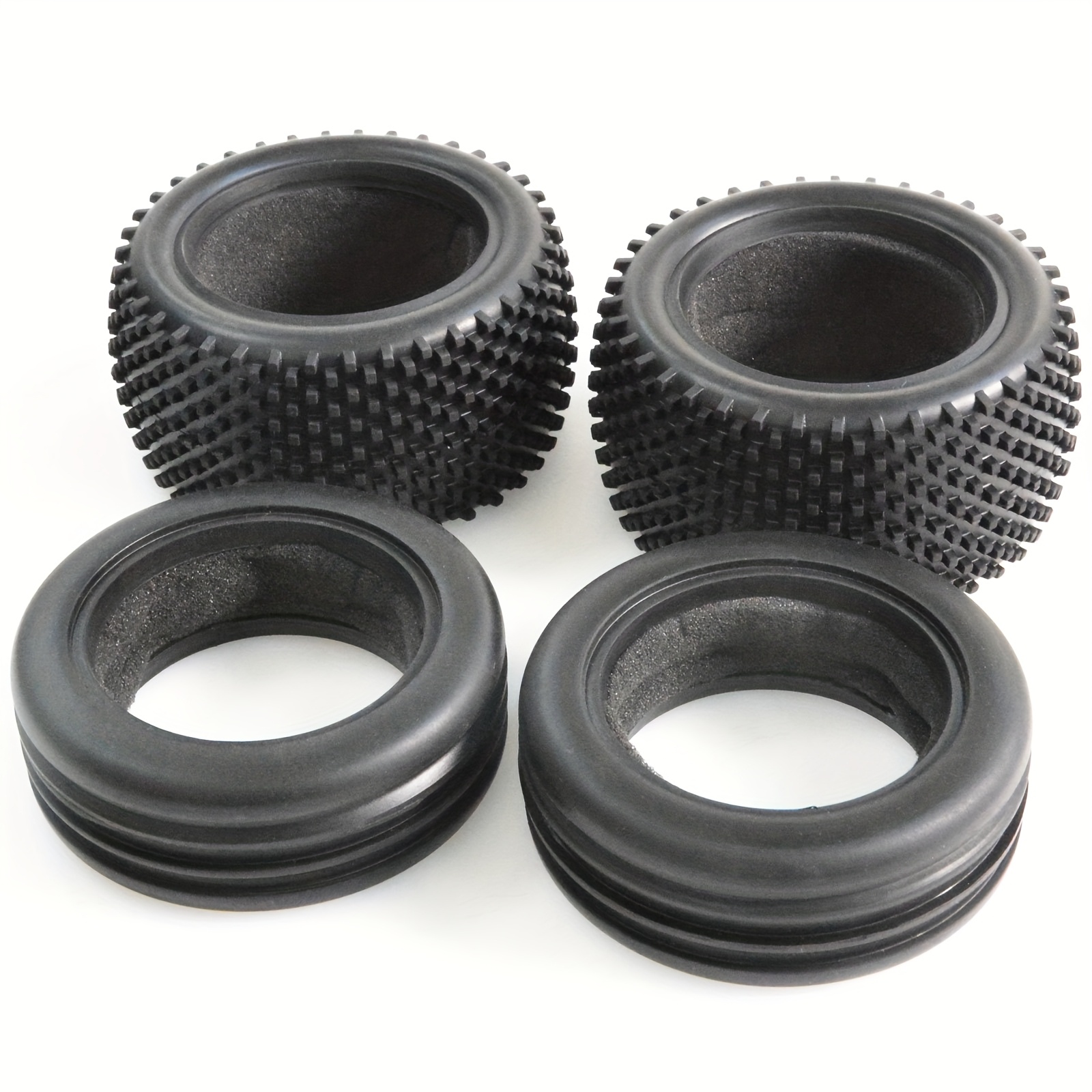 Image of Rc Rubber Tires For Off Road 1/10 Rc For /tt-02b/dt-02/dt-03/df-03/off Road 1/10 Rc