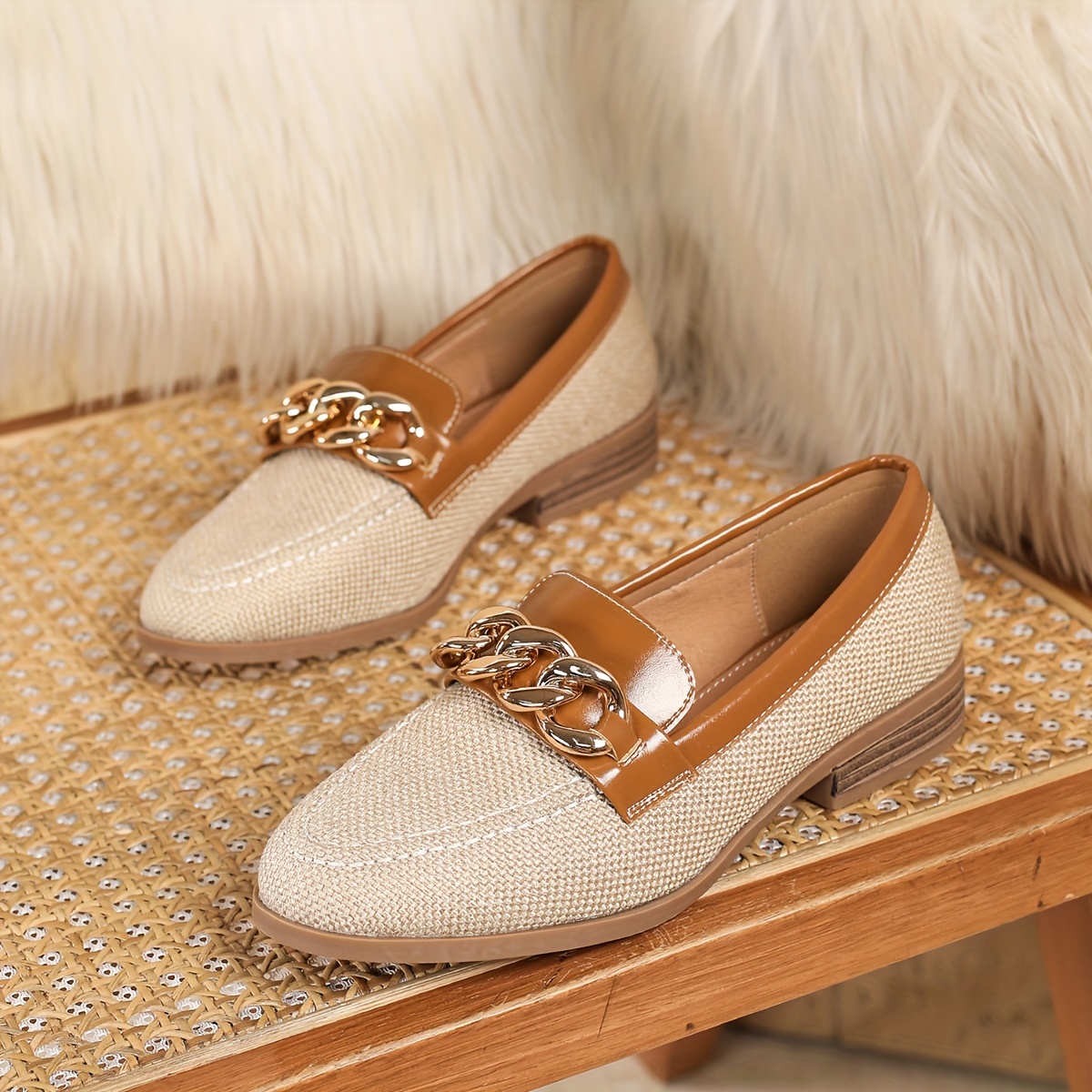 Semelle épaisse Mocassin Avec Boucle Mocassins Look Chaussures