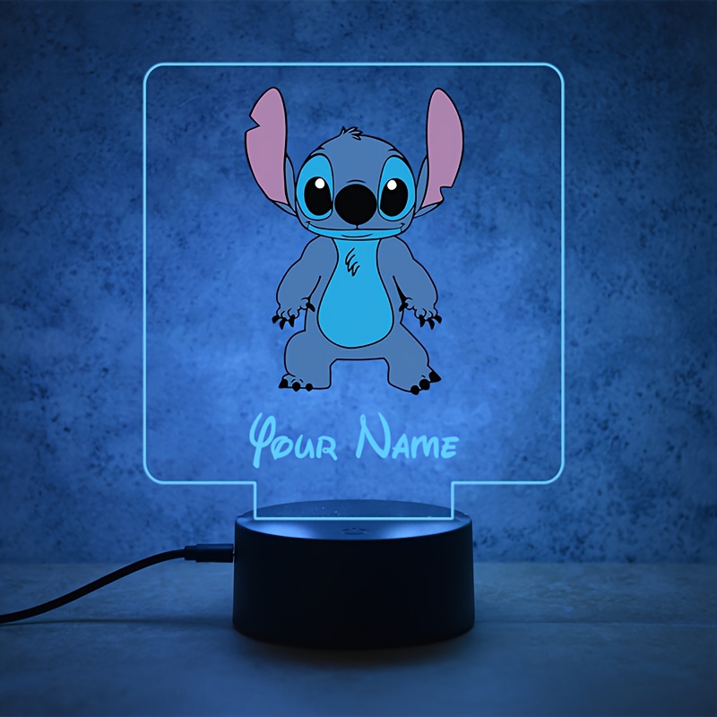 a personalized acrylic night light featuring a cute design of disneys   from     customizable with a name color changing led table lamp for     usb or batteries   a usb cable batteries not included suitable for decorating bedrooms living rooms and other spaces Product details 4