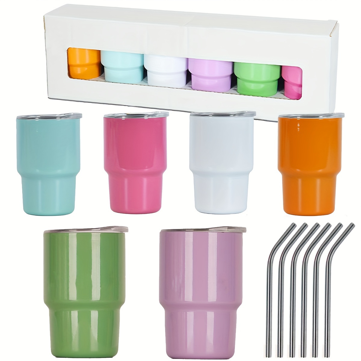 

6pack Mixed Color 3oz Mini Sublimation Shot Cups