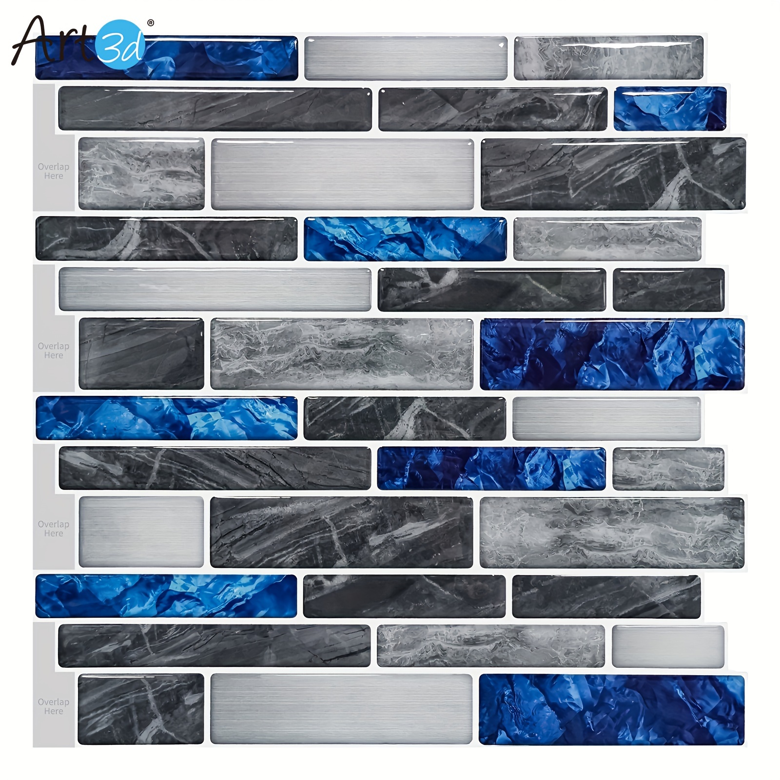 

Art3d 10-sheet 12 In. X 12 In. Premium Self-adhesive Kitchen Backsplash Tiles In Plastic Panels