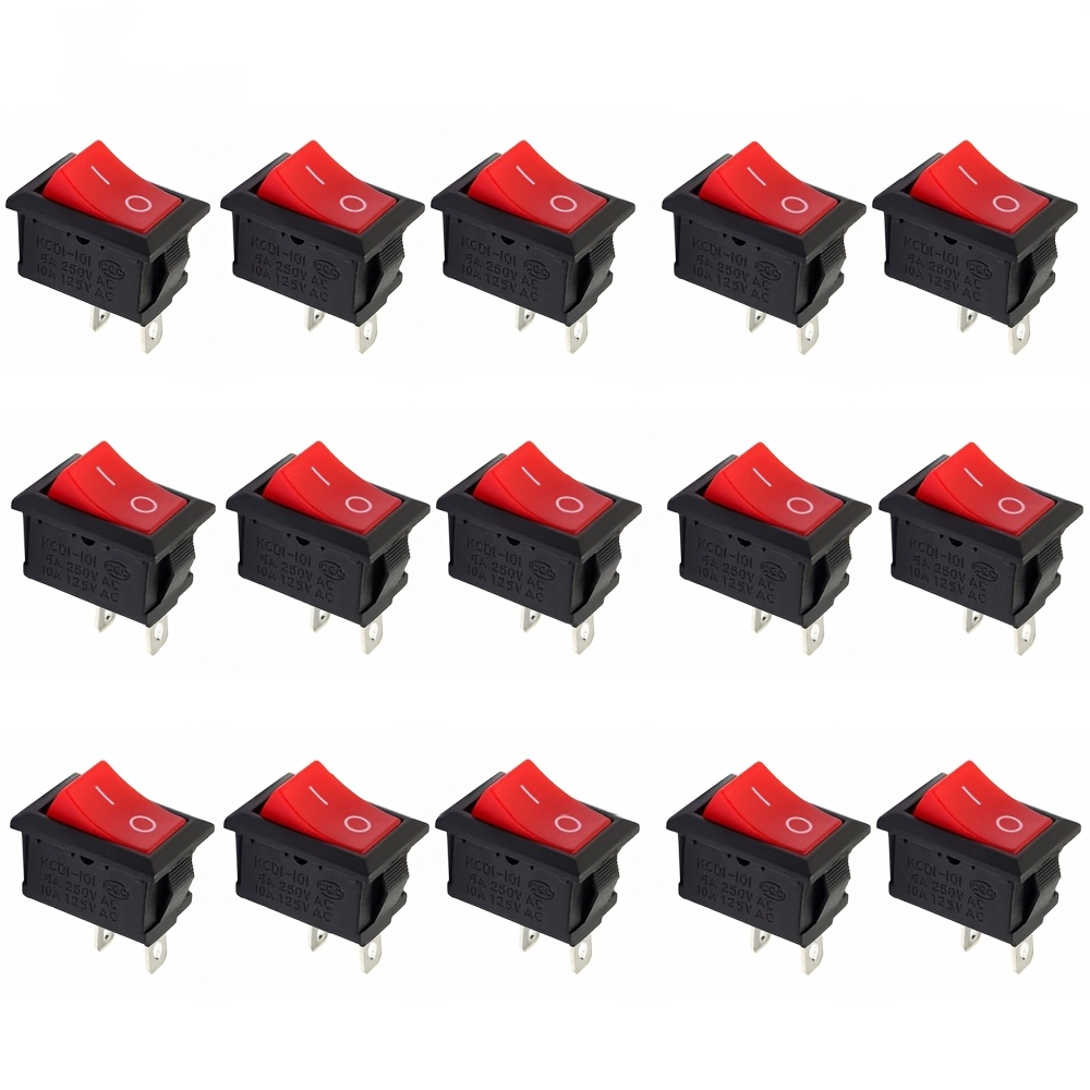 TEMU NODEMCU LUA 15 pezzi Mini Interruttore a Bilanciere 10A 125V 6A 250V 2 Pin Interruttore a Interruttore a Bilanciere KCD1 a Inserimento