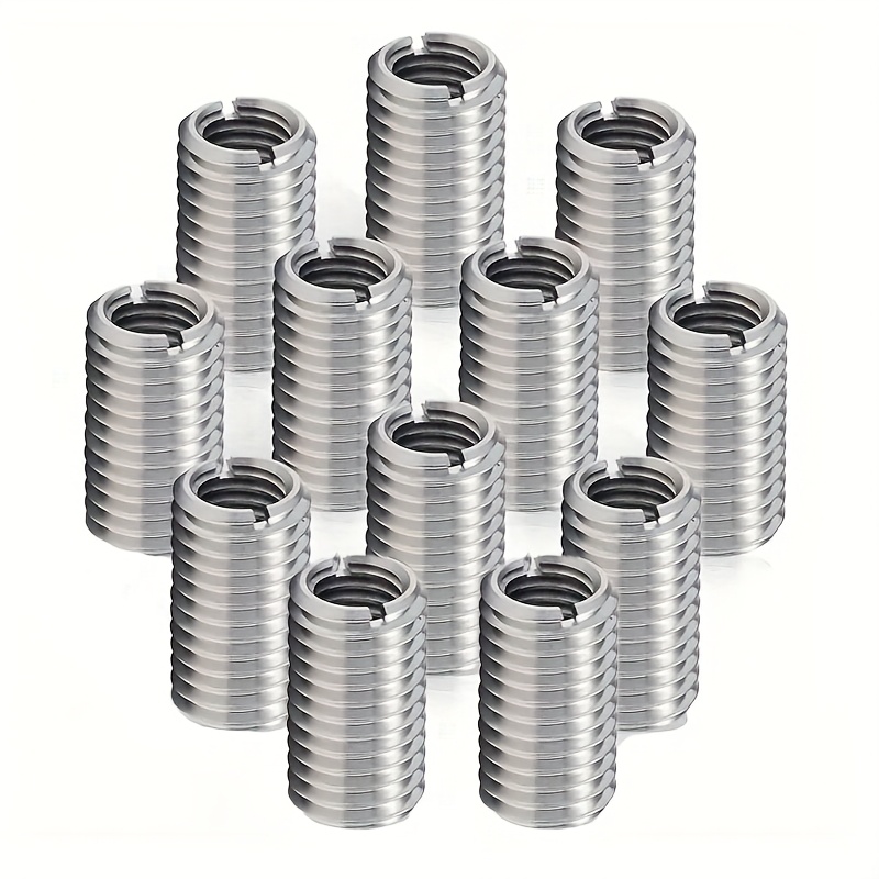 TEMU Un set di 12 dadi filettati interni ed esterni con manicotto riduttore, adatti per filettature sottili M6-M8�L15, ideali per l'automotive,