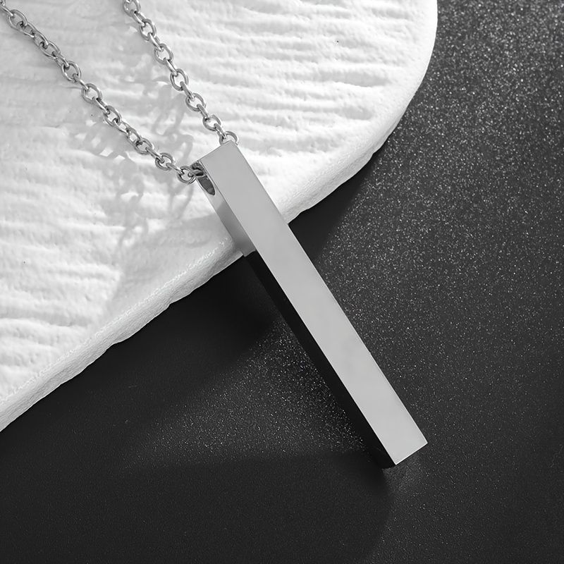 TEMU 1pc Nouveau Collier Long Simple et Tendance pour Femme en Acier Titane Style Hip-hop Froid Pendentif Accessoire Cadeau