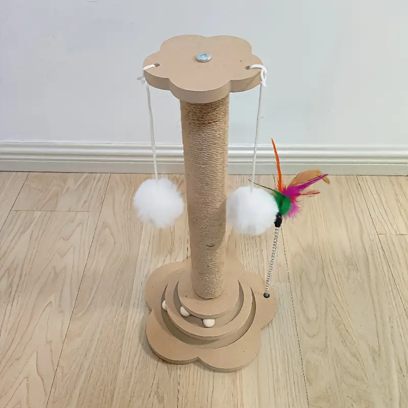 brinquedo para gatos com tábua de arranhar em , de e brincos suspensos de artificiais - multifuncional de arranhadura durável em , sem pilhas necessárias para e exercício interno Detalhes do produto 8