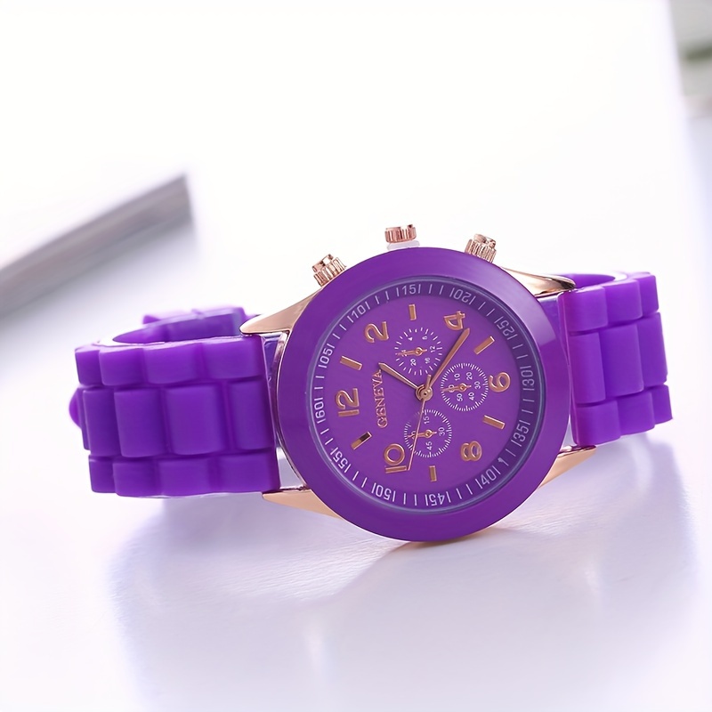 Minimalist Silicone Casual Quartz Watch Women Crystal - Temu