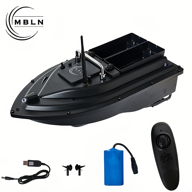 Bateau Appât De Pêche 500m GPS – Bateau Télécommandé Avec Retour Auto, Charge 1,5 Kg, LED Nocturne, Noir Pour Pêche Carpe, Silure, Gros Poisson