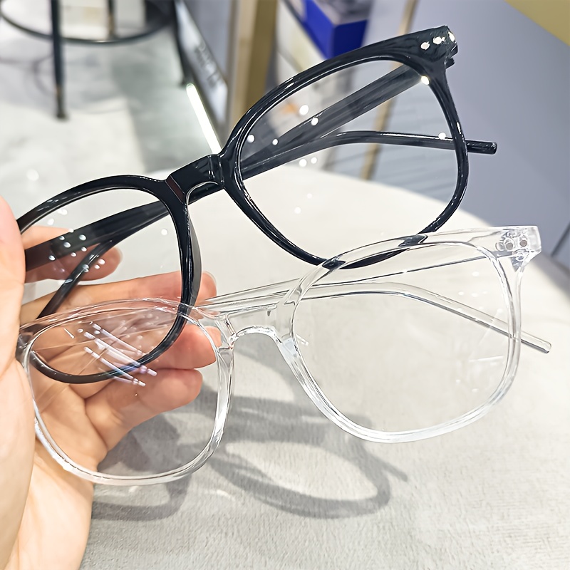 Square Frame Clear Lens Glasses Minimalist Fashion Decorative Glasses  Computer Spectacles For Women Men