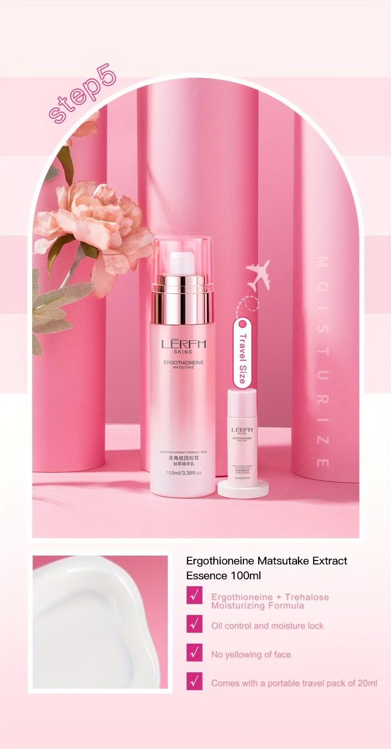 skincare set hydrating brightening firming quickly absorbed contains hyaluronic acid premium ladies set suitable for   types christmas gift box new year present details 5