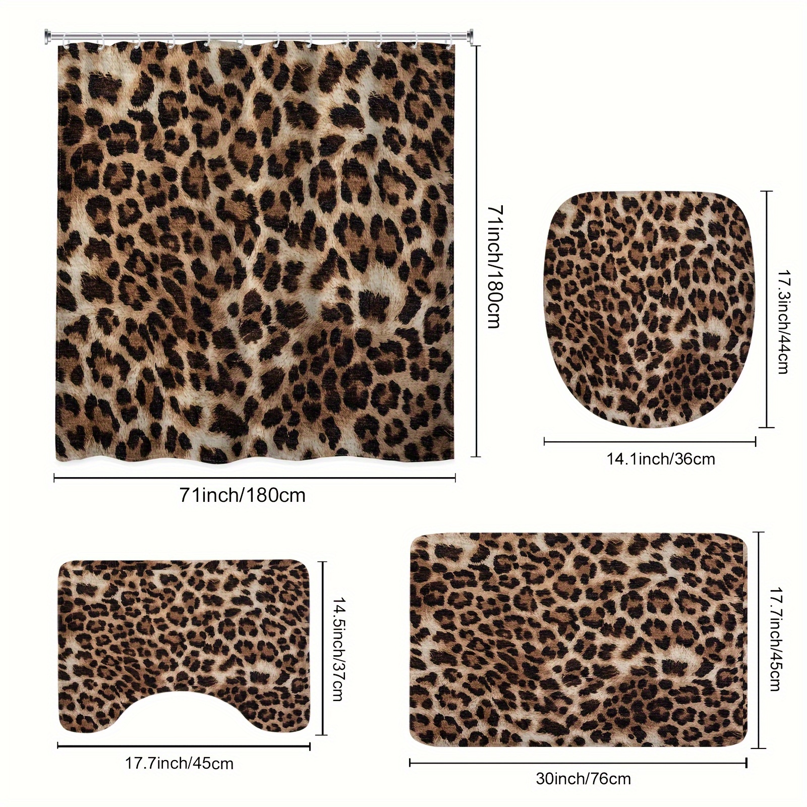 Cheetah Bathroom Set
