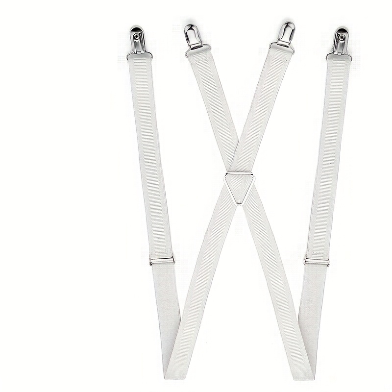 Men's Loose-fit Stretch Adjustable Suspenders With 4-button Design And Gear Pattern. An For Men's Party Gifts