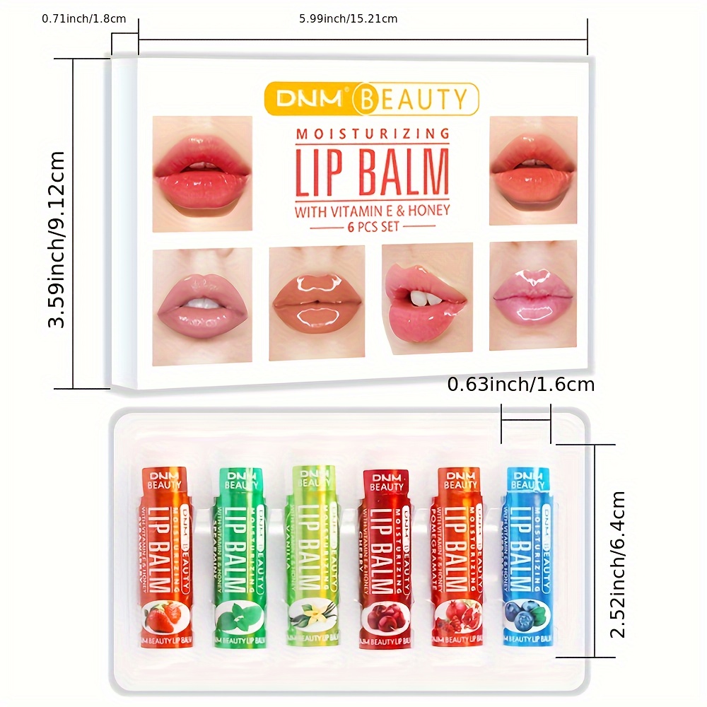 pamper your lips with 6pcs lip balm and lip oil gift set for women assorted fruity flavors hydrating and nourishing formula perfect mothers day gift for beautiful lips gifts for women makeup set