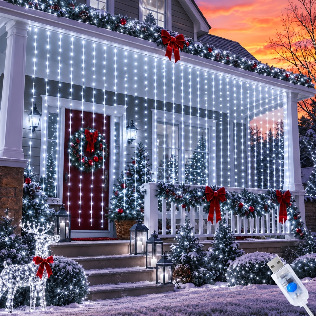 TEMU Guirlande Lumineuse de Noël Fée, 100/200/300 LED, 10 Fil de Cuivre Suspendu, Guirlande Lumineuse de de , 10 Modes d'Éclairage Adaptés , , , la