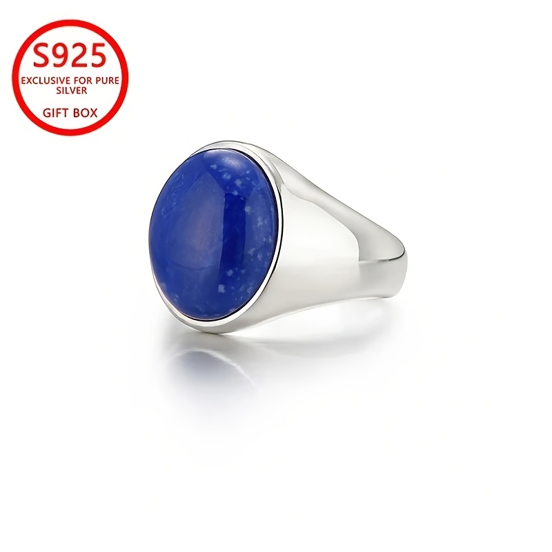 Image of 925 Silvery Men's Retro Navy , Luxurious And High-end Fashion Style - Unique And Fashionable Jewelry, A Holiday Gift For Male And Female , Suitable For Attending Parties And Daily Wear