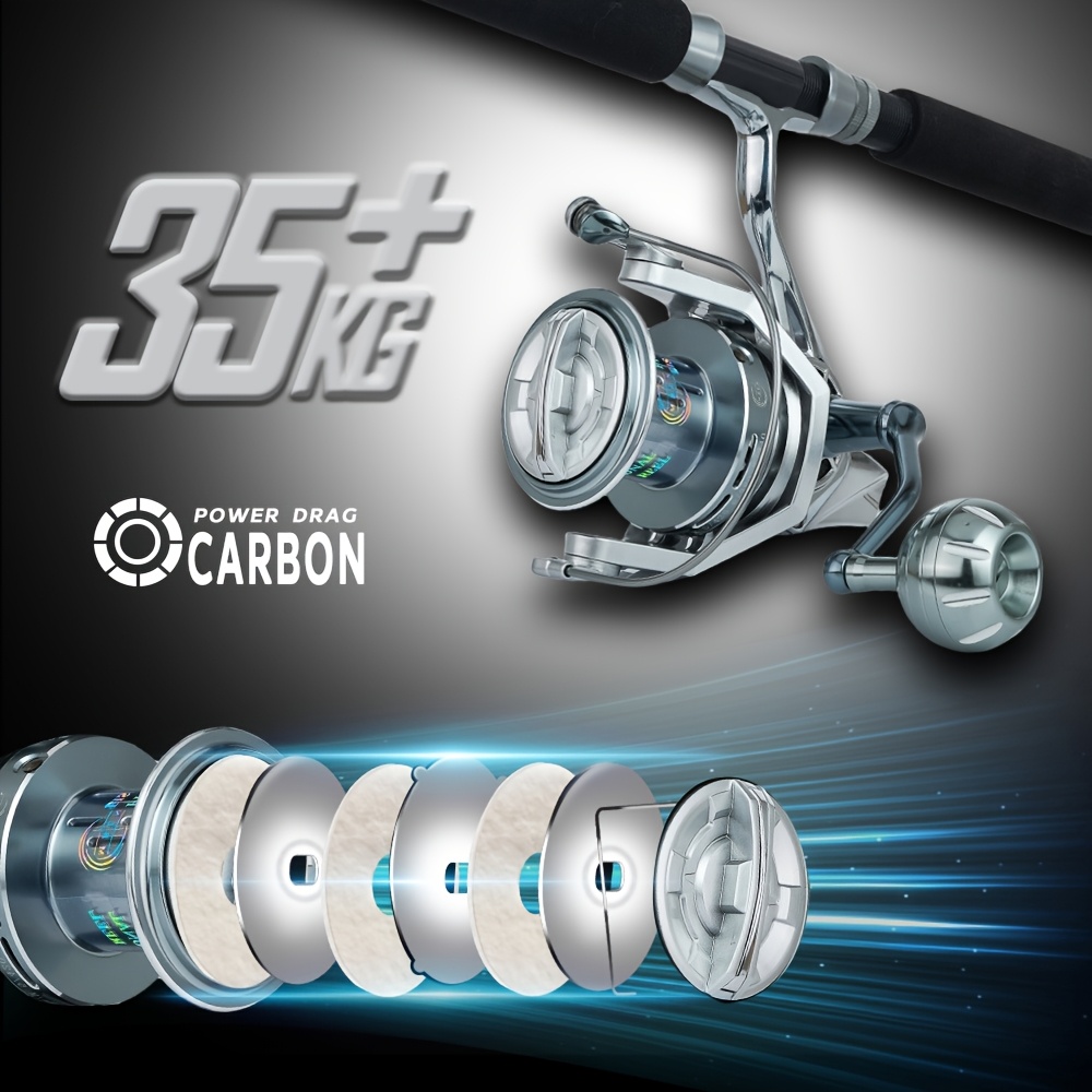 New Metal Fishing Reel Double Guide Rod Structure Long Casting Reel Model 8000-12000