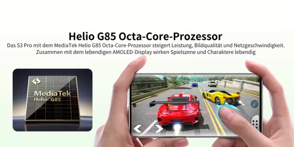 FOSSiBOT S3 Pro Mobile 2025 Android 14 Смартфон, 6.67-инчов AMOLED дисплей + 1.09-инчов допълнителен дисплей, 20GB RAM (6+14), 128GB/1TB памет, 64MP AI камера, 5000mAh батерия, NFC, Face ID, Dual SIM, Dual Standby, Без зарядно устройство