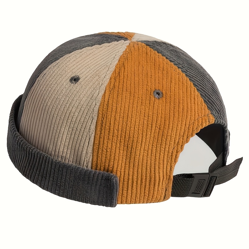 1pc Corduroy Peasant Hat Brimless Hat