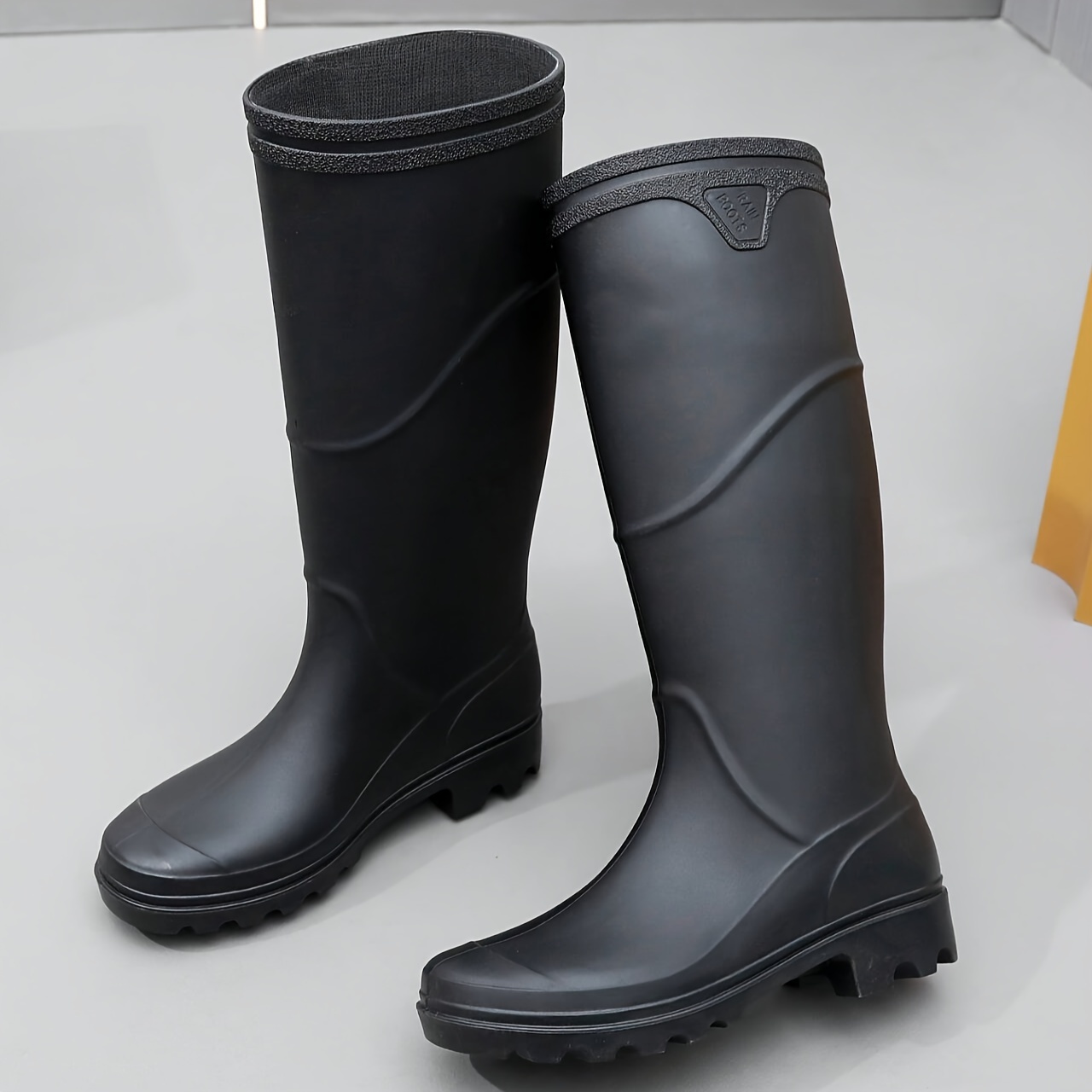 

Men's High Top Rain Boots, Wear-resistant Waterproof Non-slip Galoshes For Outdoor Walking Fishing