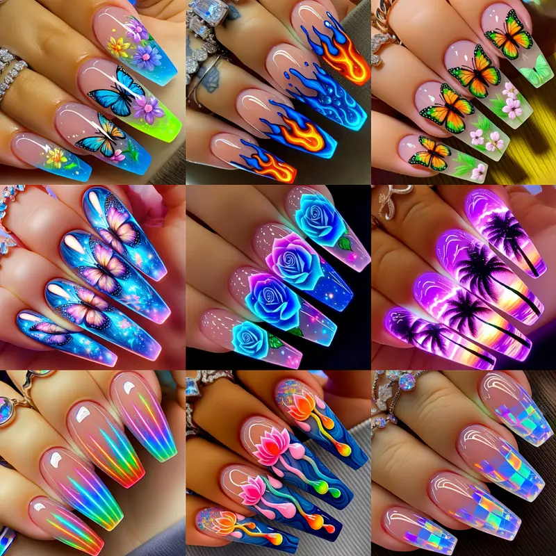 216 Press-On Fake Nails