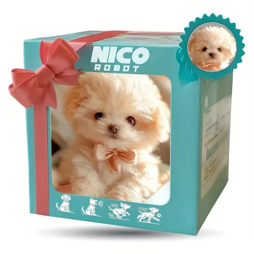 2025 dog robot puppy that like a real puppy walking barking tail wagging