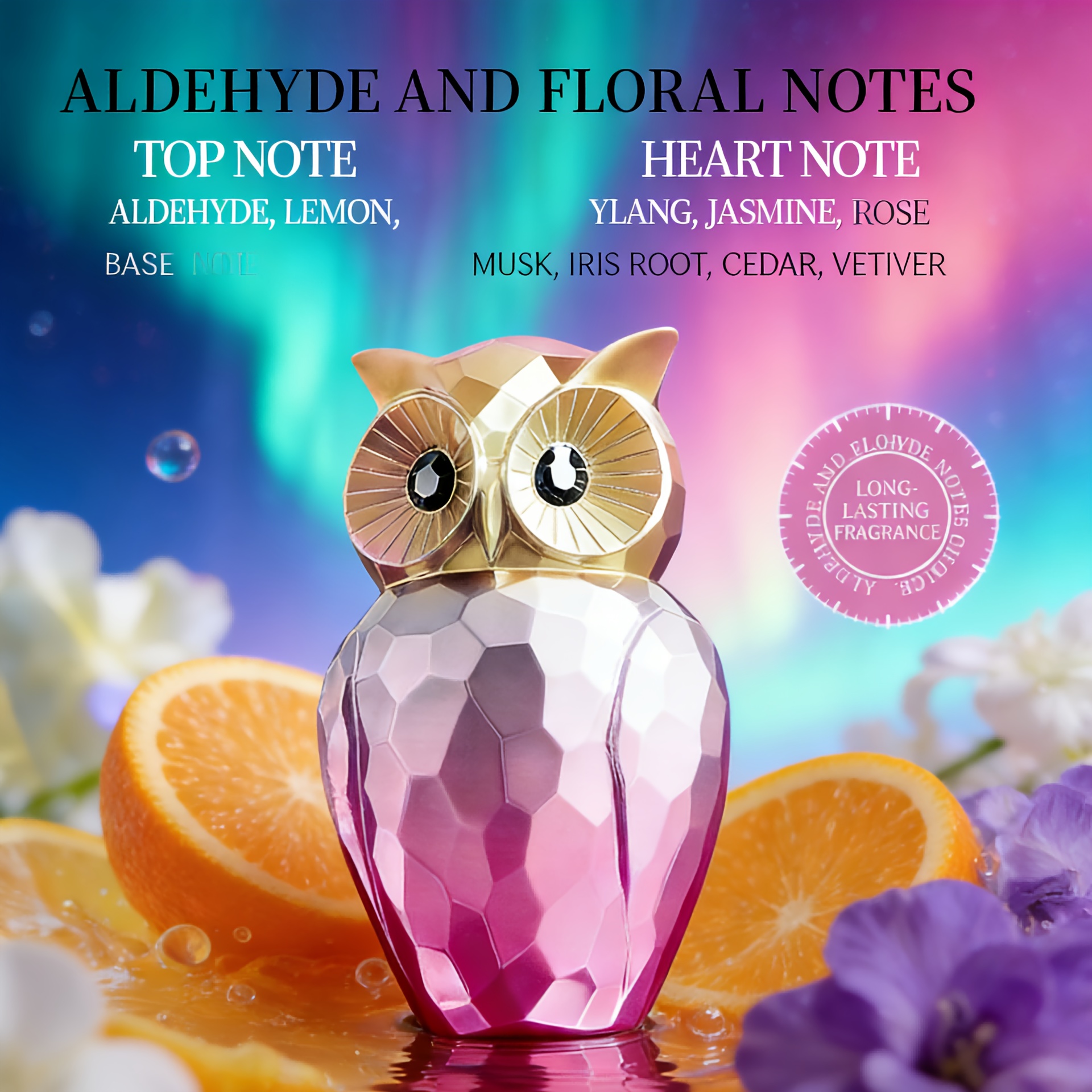 100ml/3.4fl.oz Perfume Unique Shape Perfume And Base Notes Long Lasting Fragrance Suitable For Personal Use And Holiday/housewarming Gifts, Perfume