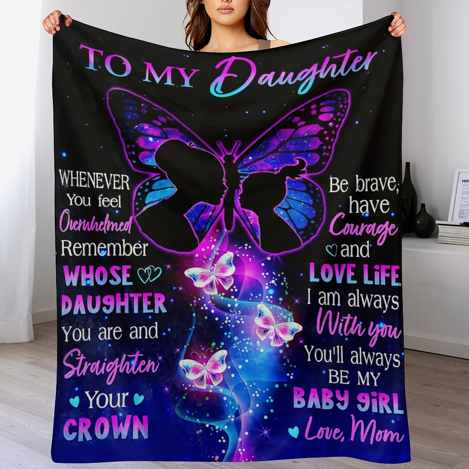 

Daughter's Gifts Of Blanket, Christmas, Birthday Gifts, Gifts From Mom To Daughter, Gifts For Daughter, Birthday Gifts For Daughter, Throw Blanket