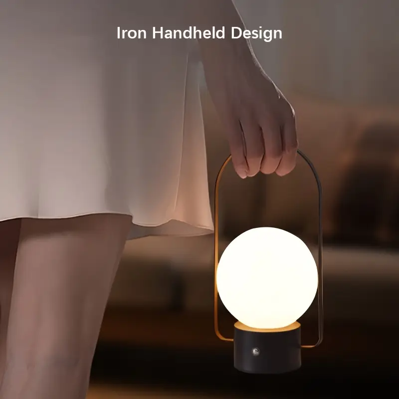 dimmable led table lamp usb rechargeable touch controlled desk light color changing indoor night light with polished iron and plastic non waterproof for home decor bedside room Product details 5