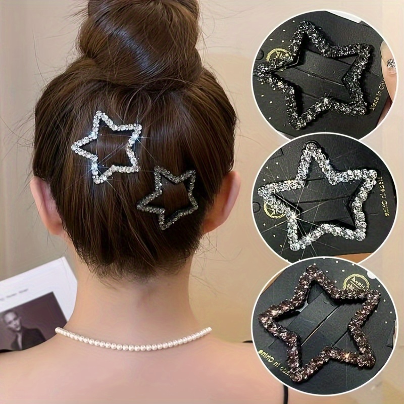 10 Stück Silberfarbene Haarspangen In Sternform – Süßer Haarschmuck Für Damen & Mädchen