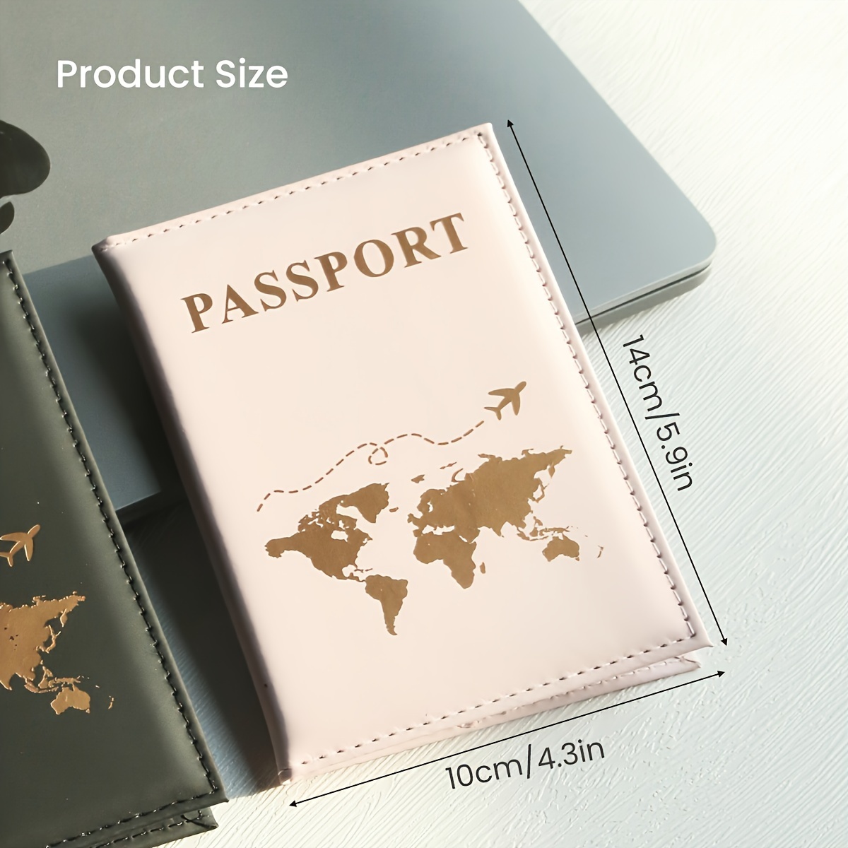 2pcs Faux Leather Passport Cover Passport Protector Passport Holder Passport Cover For International Travel