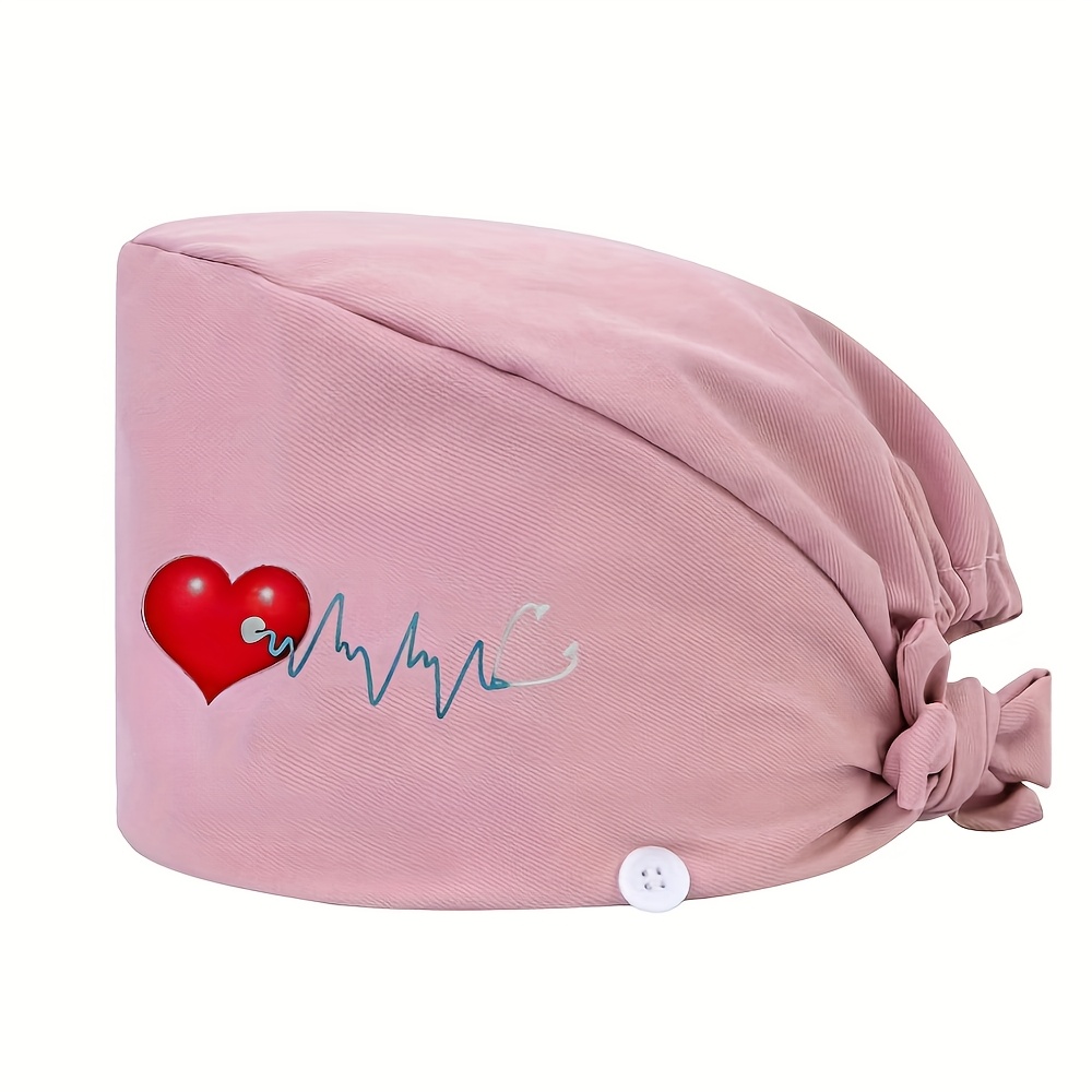 Women's Printed Work Cap with Stethoscope Design