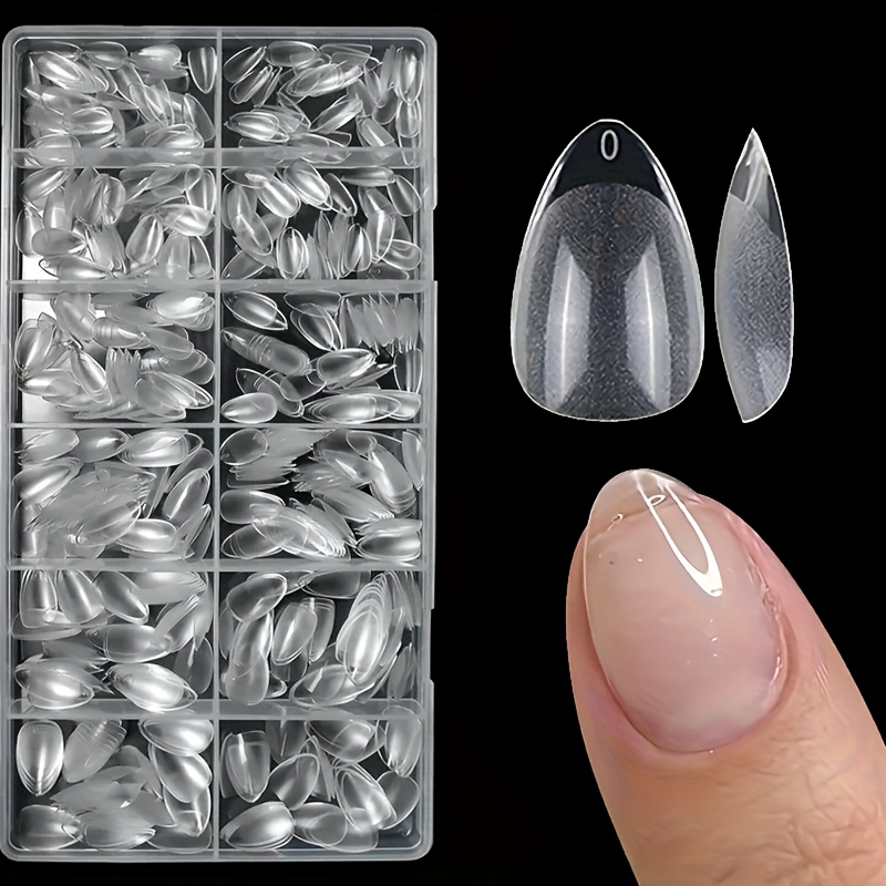 TEMU 600pcs Of Xxs Short Matte Transparent Soft Gel Nail Tips - Easy To Apply Fake Nails For Quick Nail Extensions - The Perfect Manicure Tool For Nail Art Enthusiasts