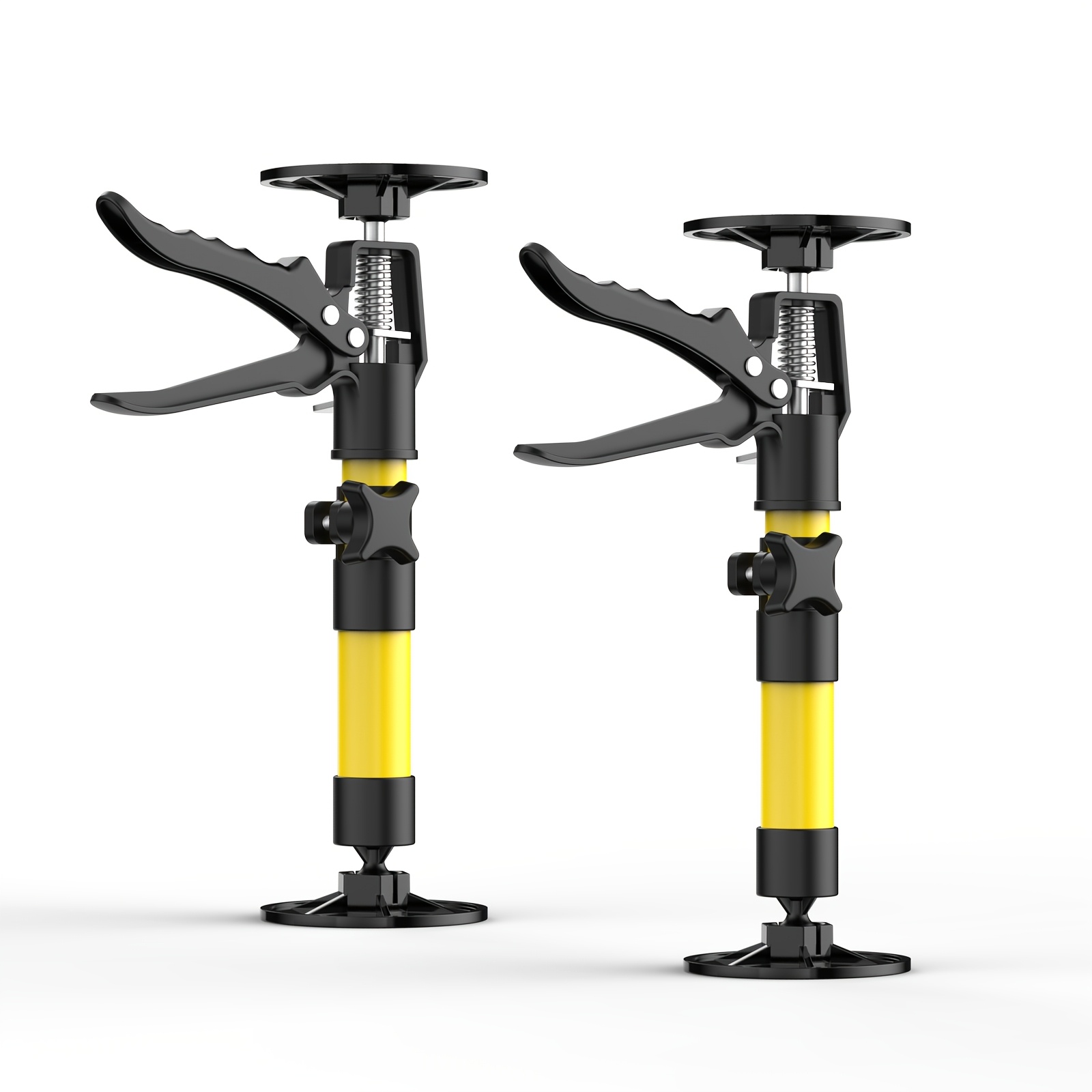 TEMU 2pcs Adjustable Telescopic Support Rods - Heavy-duty Tools Steel Load 160 Lbs Support Pole For Cabinet Jacks, Wardrobes, Anti-slip With