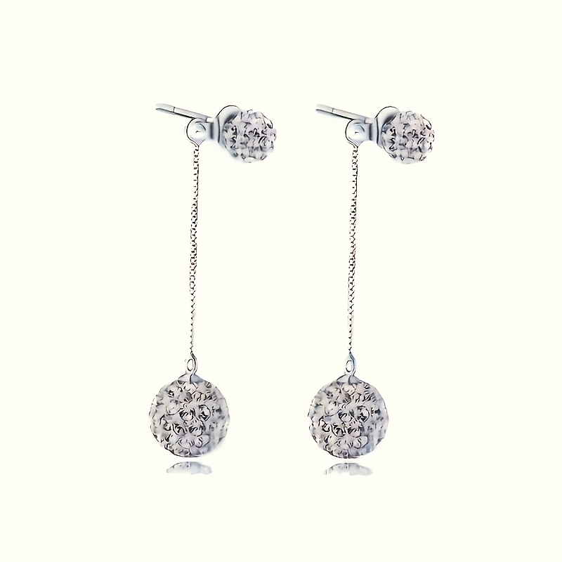 E-shop 2er-Set Elegante und luxuriöse Damen Anhänger Ohrringe | Eingefasst mit funkelnden synthetischen Zirkonien, kupfernickelfreie Plating, ideal zum